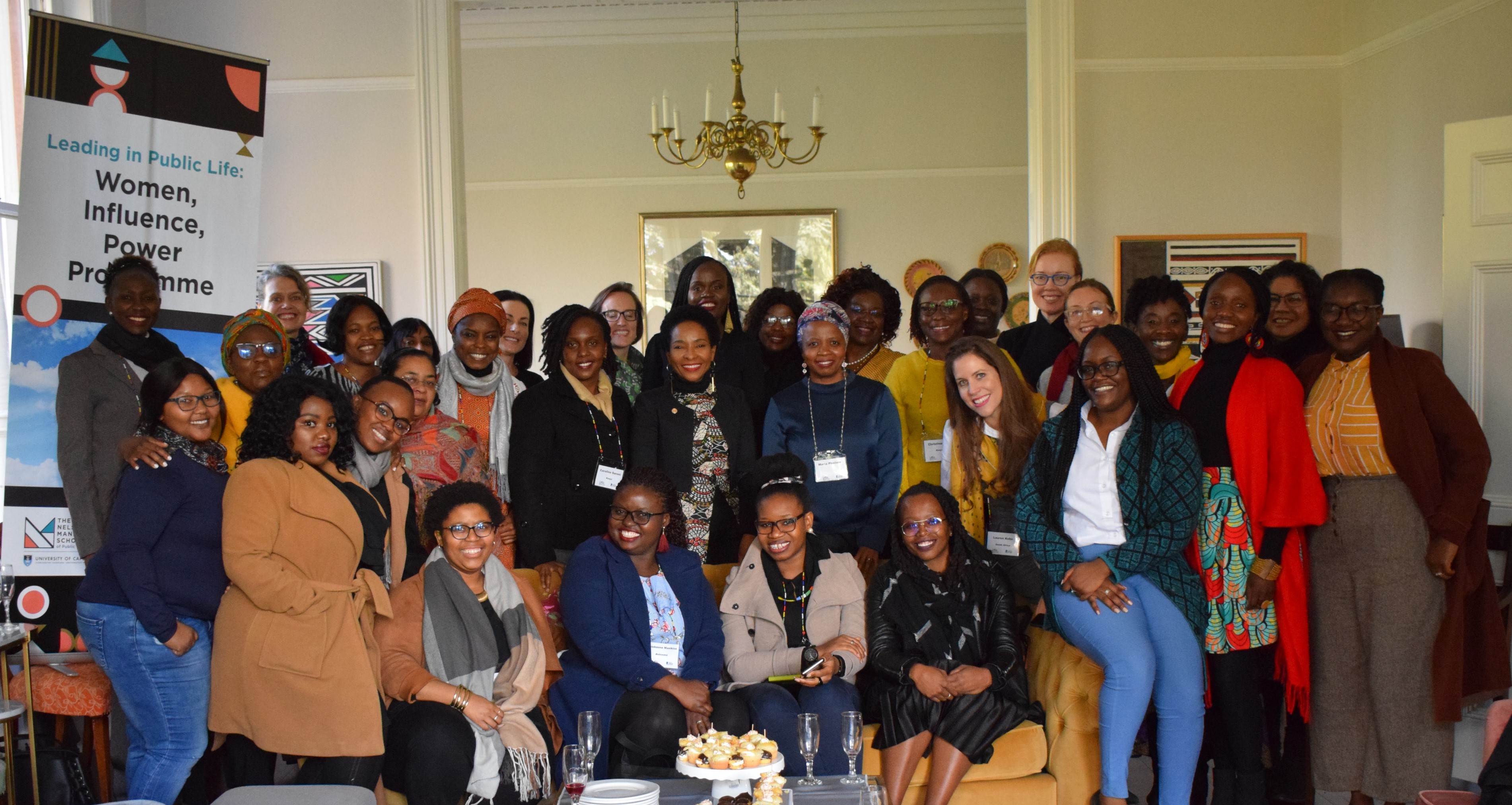 The 2019 Fellows with Prof Mamokgethi Phakeng at her residence during the inaugural Leading in Public Life: Women, Influence, Power Programme (WIPP)