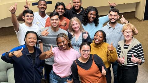 Prof Ilse Lubbe with the academic trainees at the College of Accounting who achieved 100% pass rate in the IAC examination.