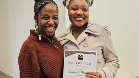 EDU students received certificates at the closing ceremony for the Sisonke Programme.