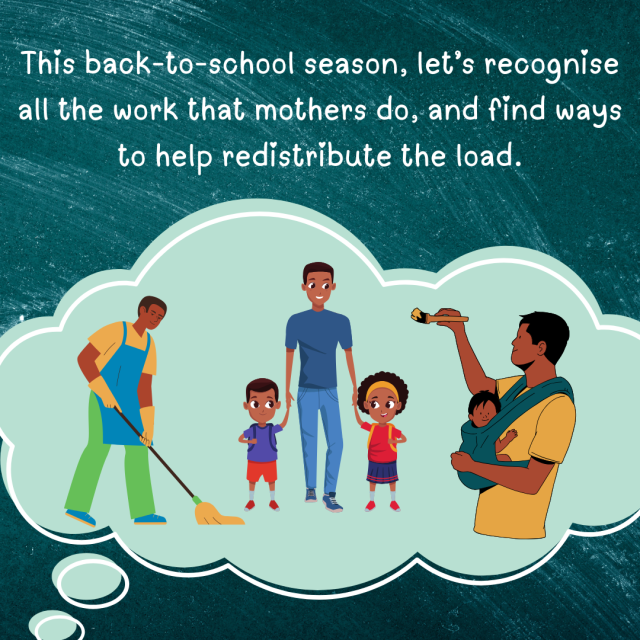 Illustration of adult males. Text reads: "This back-to-school season, let's recognise all the work..."