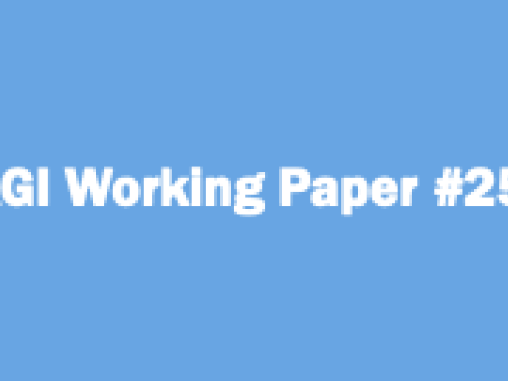 AGI Working paper