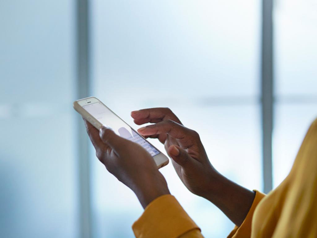 Person using a phone app.