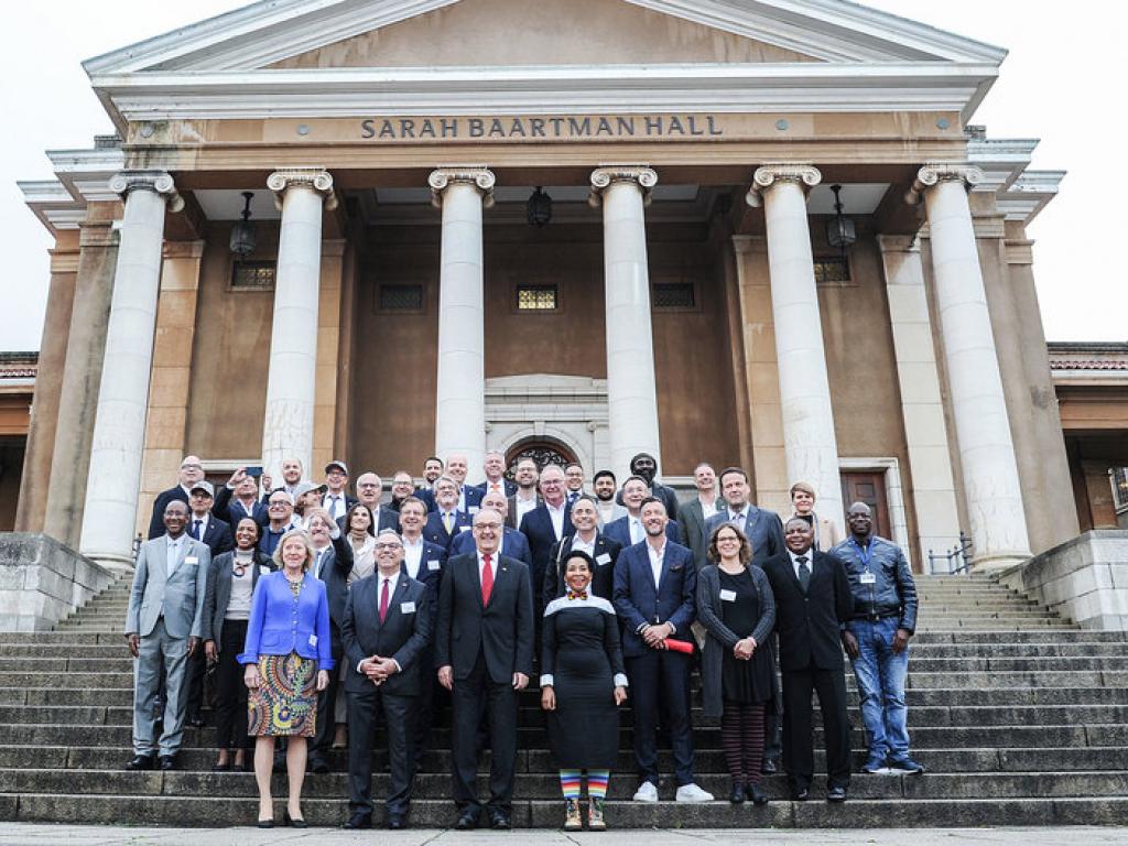 A high-level Swiss delegation met with UCT representatives led by Federal Councillor Guy Parmelin and Vice-Chancellor Professor Mamokgethi Phakeng respectively to discuss blockchain technology development and collaborations between South Africa and Switzerland.