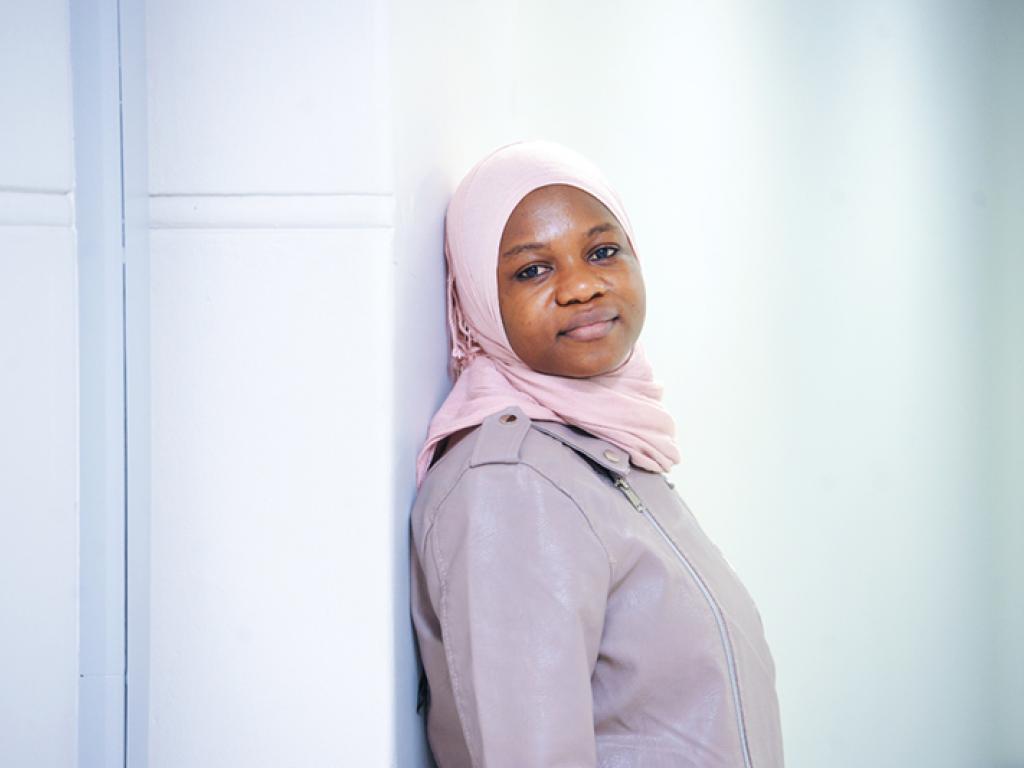 UCT master’s student Sharifa Negesa, a volunteer with Girls Alive Uganda and an advocate for menstrual hygiene. She trains girls to make their own sustainable, reusable sanitary products.