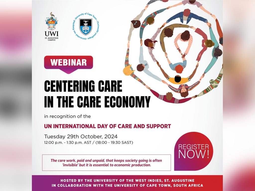 Webinar flyer of Centering Care in the Care Economy
