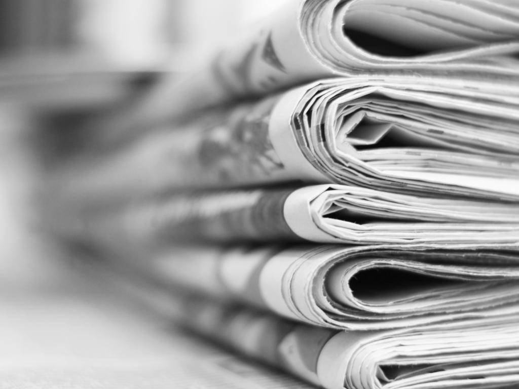 Stack of newspapers, stock photo
