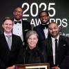 UCT researchers proudly celebrate their success at the NRF Awards, where they were recognised for their outstanding research, innovation and impact. Pictured from left to right: Mr Jonathan Oehley, Dr Itumeleng Monageng, Prof Jill Farrant, Prof Mosa Moshabela and Dr Mubeen Goolam.