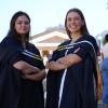 Team members Kelly O’Sullivan (left) and Cindy McKenzie. Regrettably, Charnè Verster was unable to attend graduation. Photo Carbon Visuals.