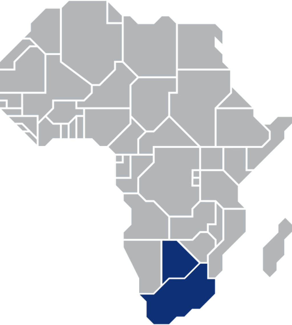 UCT WPE project map Botswana and South Africa